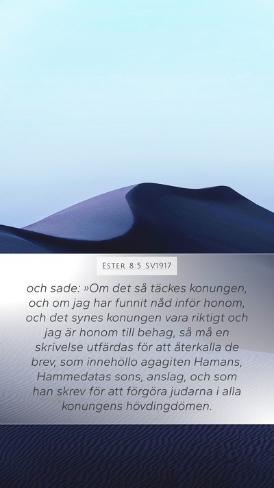 Ester 8:5 SV1917 Bible Verse Image