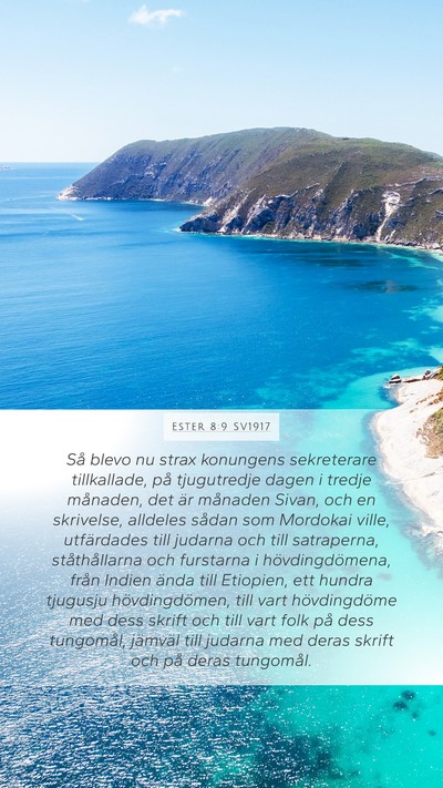 Ester 8:9 SV1917 Bible Verse Image