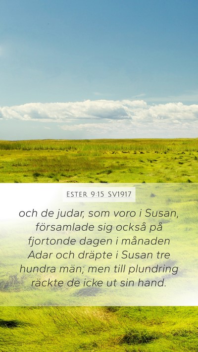 Ester 9:15 SV1917 Bible Verse Image