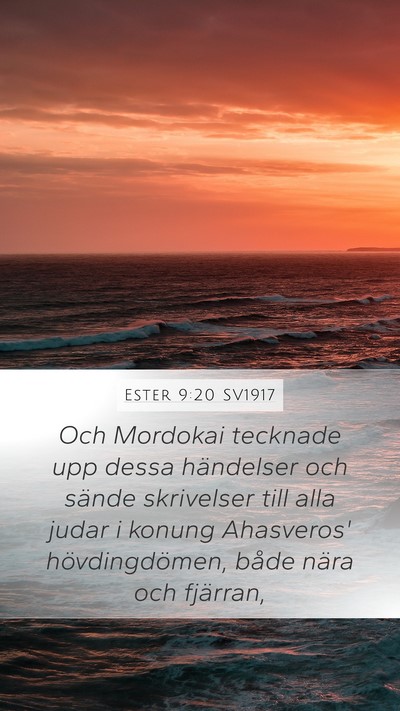Ester 9:20 SV1917 Bible Verse Image