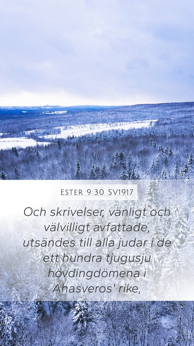 Ester 9:30 SV1917 Bible Verse Image