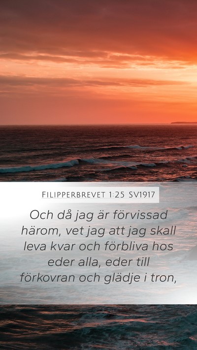 Filipperbrevet 1:25 SV1917 Bible Verse Image