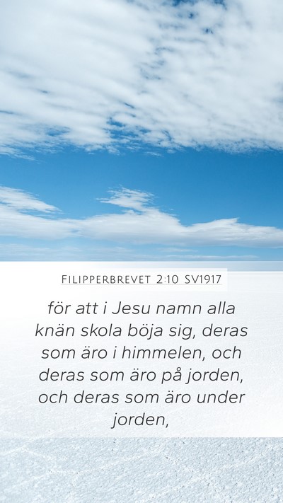 Filipperbrevet 2:10 SV1917 Bible Verse Image