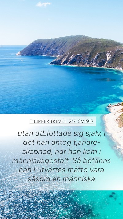 Filipperbrevet 2:7 SV1917 Bible Verse Image