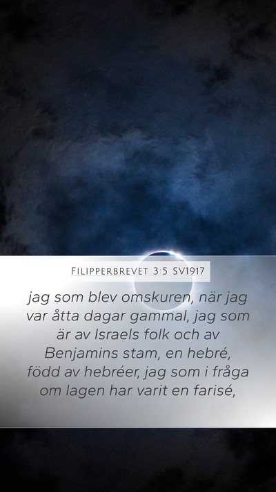 Filipperbrevet 3:5 SV1917 Bible Verse Image