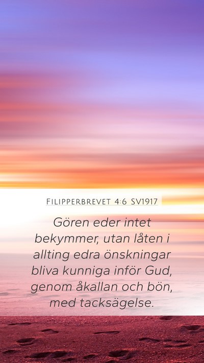 Filipperbrevet 4:6 SV1917 Bible Verse Image