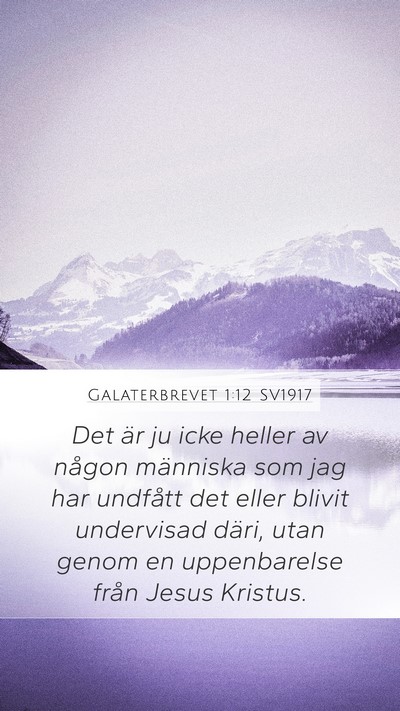 Galaterbrevet 1:12 SV1917 Bible Verse Image