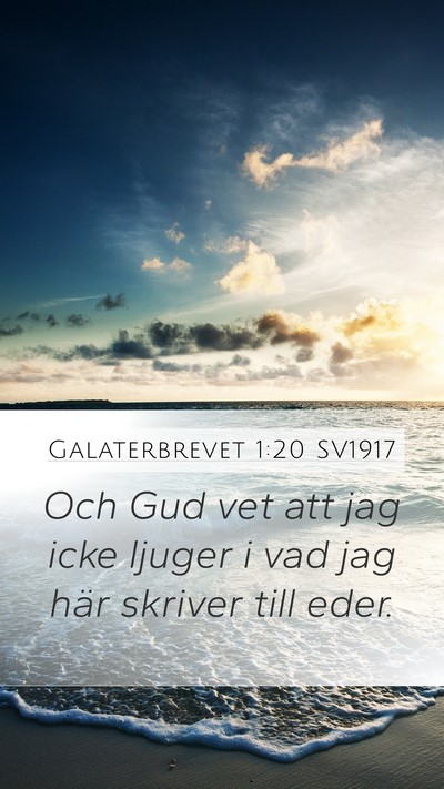 Galaterbrevet 1:20 SV1917 Bible Verse Image