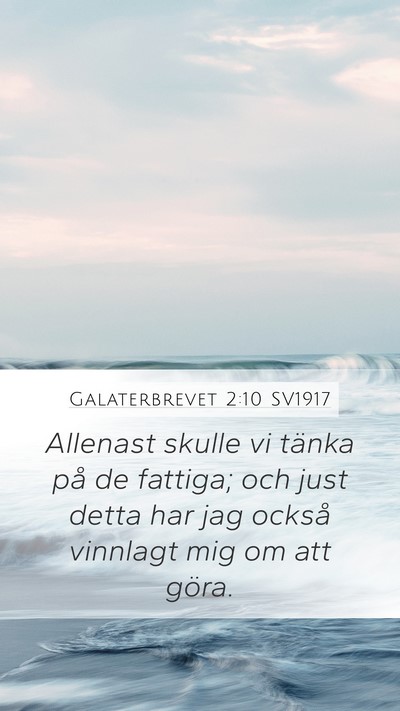 Galaterbrevet 2:10 SV1917 Bible Verse Image
