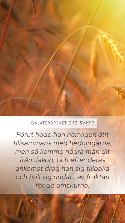 Galaterbrevet 2:12 SV1917 Bible Verse Image