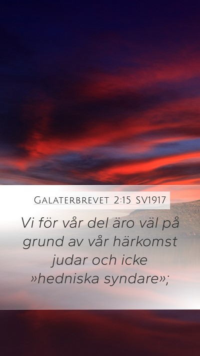 Galaterbrevet 2:15 SV1917 Bible Verse Image