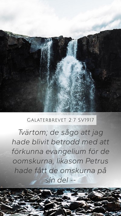 Galaterbrevet 2:7 SV1917 Bible Verse Image