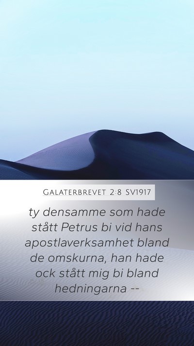 Galaterbrevet 2:8 SV1917 Bible Verse Image
