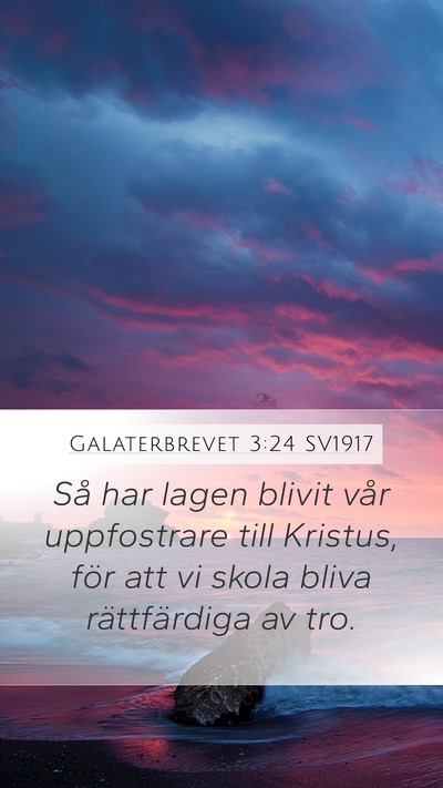 Galaterbrevet 3:24 SV1917 Bible Verse Image
