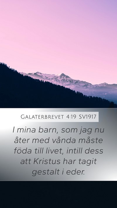 Galaterbrevet 4:19 SV1917 Bible Verse Image