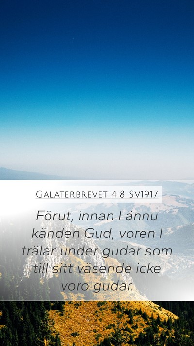 Galaterbrevet 4:8 SV1917 Bible Verse Image