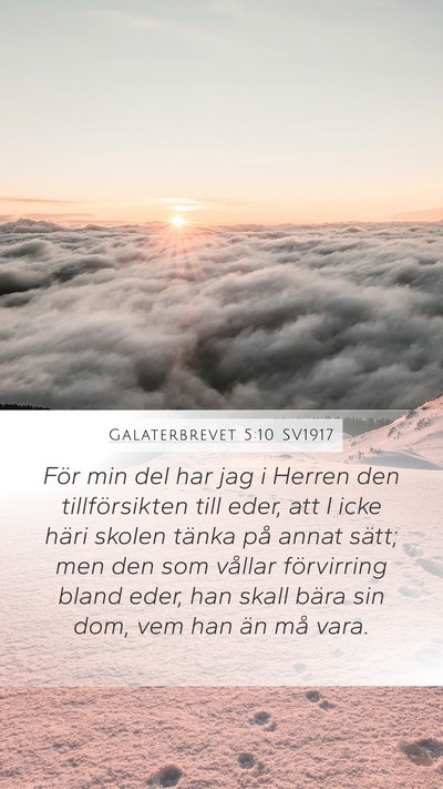 Galaterbrevet 5:10 SV1917 Bible Verse Image