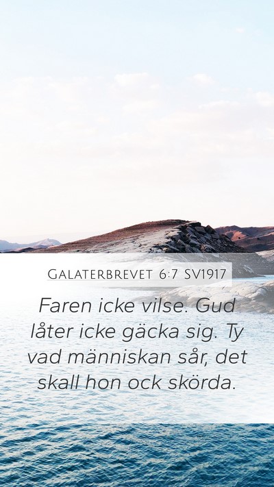 Galaterbrevet 6:7 SV1917 Bible Verse Image