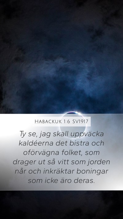 Habackuk 1:6 SV1917 Bible Verse Image