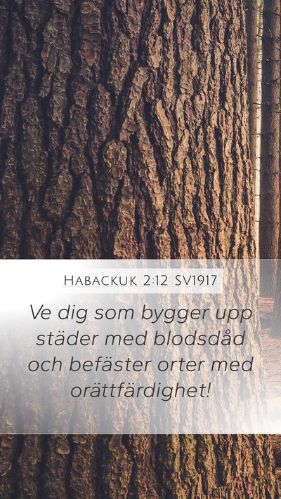 Habackuk 2:12 SV1917 Bible Verse Image