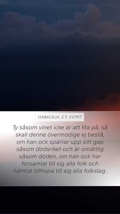 Habackuk 2:5 SV1917 Bible Verse Image