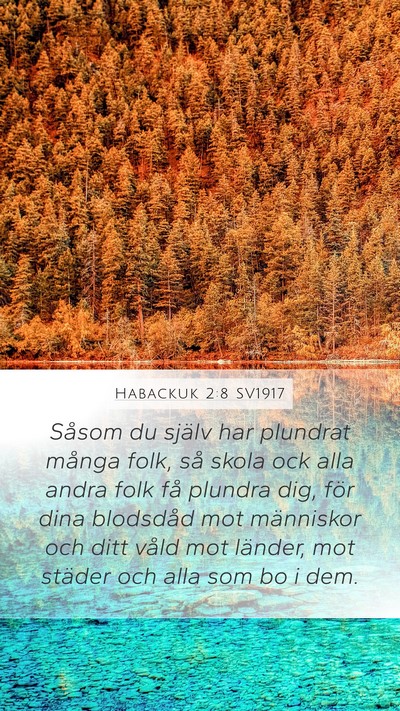 Habackuk 2:8 SV1917 Bible Verse Image
