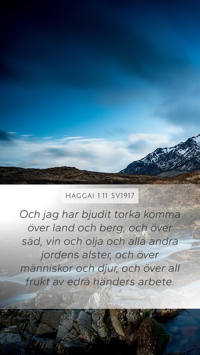 Haggai 1:11 SV1917 Bible Verse Image