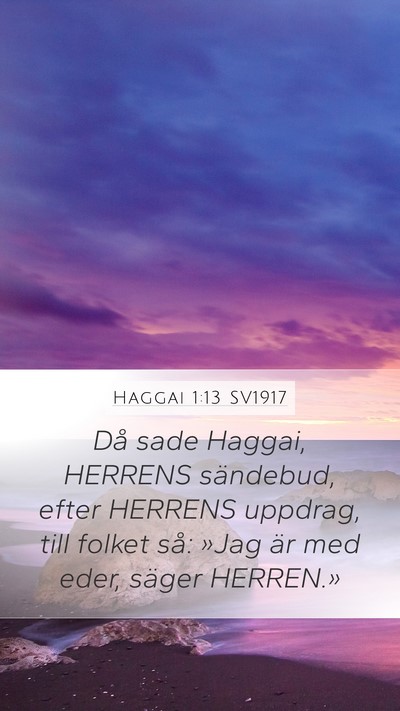 Haggai 1:13 SV1917 Bible Verse Image