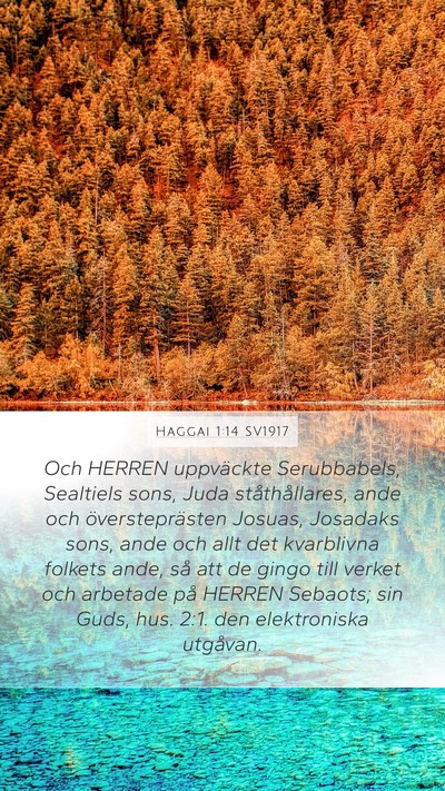 Haggai 1:14 SV1917 Bible Verse Image