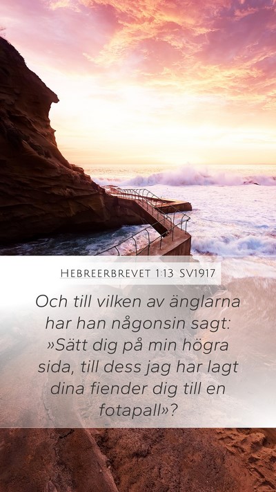 Hebreerbrevet 1:13 SV1917 Bible Verse Image