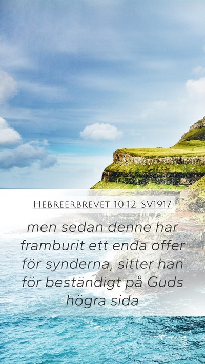 Hebreerbrevet 10:12 SV1917 Bible Verse Image