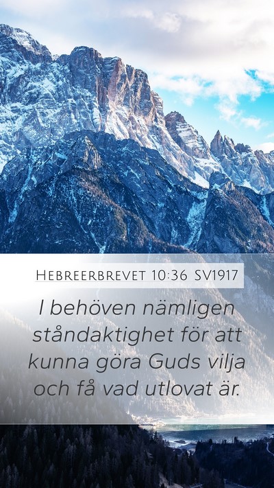 Hebreerbrevet 10:36 SV1917 Bible Verse Image
