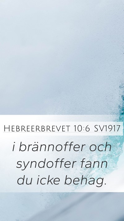 Hebreerbrevet 10:6 SV1917 Bible Verse Image