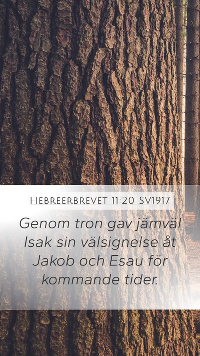 Hebreerbrevet 11:20 SV1917 Bible Verse Image