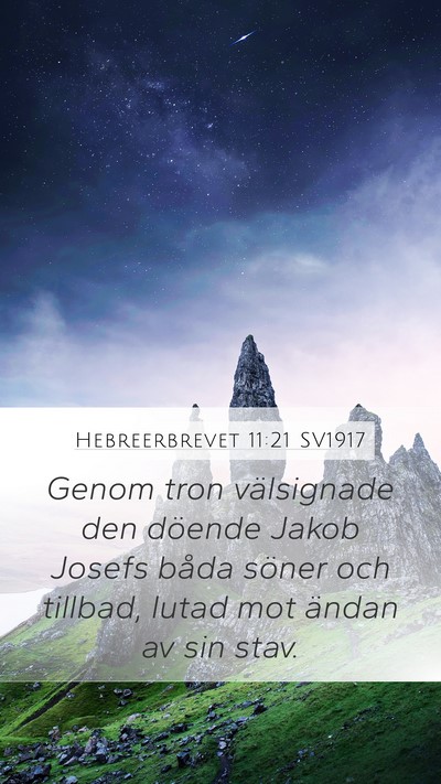 Hebreerbrevet 11:21 SV1917 Bible Verse Image