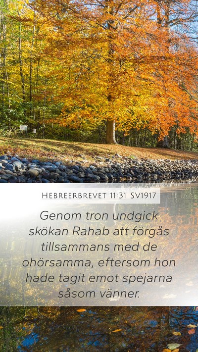 Hebreerbrevet 11:31 SV1917 Bible Verse Image