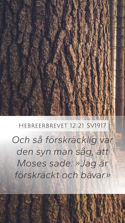 Hebreerbrevet 12:21 SV1917 Bible Verse Image