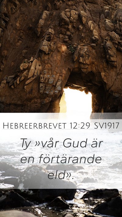 Hebreerbrevet 12:29 SV1917 Mobile Phone Wallpaper - Ty »vår Gud är en förtärande - Mobile Bible Verse Wallpaper