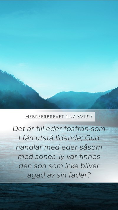 Hebreerbrevet 12:7 SV1917 Bible Verse Image