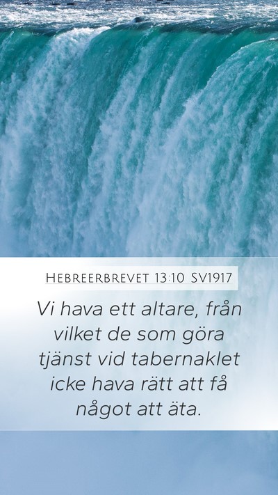 Hebreerbrevet 13:10 SV1917 Bible Verse Image