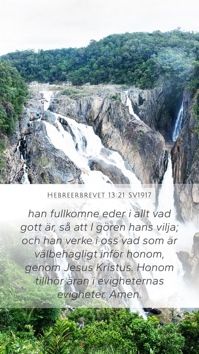 Hebreerbrevet 13:21 SV1917 Bible Verse Image