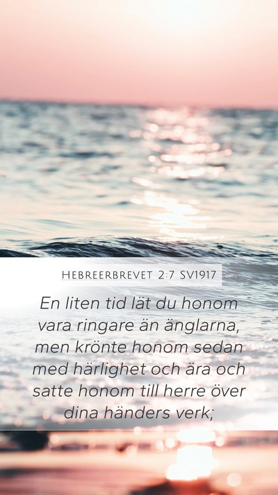 Hebreerbrevet 2:7 SV1917 Bible Verse Image