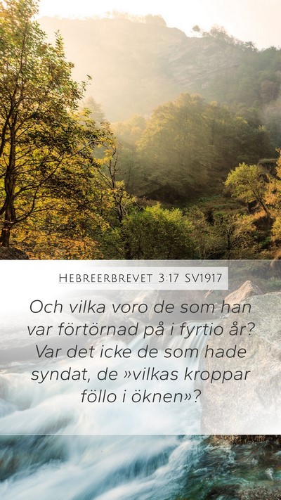 Hebreerbrevet 3:17 SV1917 Bible Verse Image