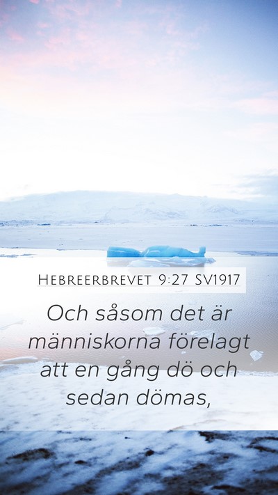 Hebreerbrevet 9:27 SV1917 Bible Verse Image