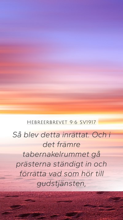 Hebreerbrevet 9:6 SV1917 Bible Verse Image