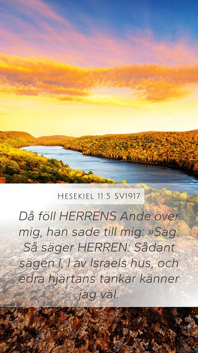 Hesekiel 11:5 SV1917 Mobile Phone Wallpaper - Då föll HERRENS Ande över mig, han sade till - Mobile Bible Verse Wallpaper