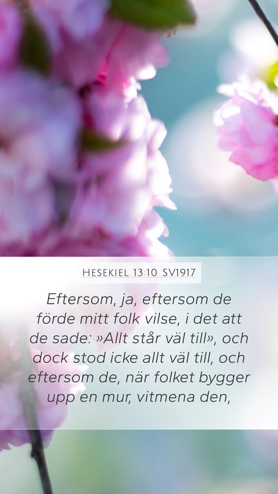 Hesekiel 13:10 SV1917 Bible Verse Image
