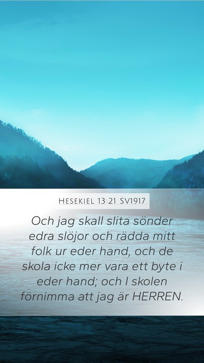 Hesekiel 13:21 SV1917 Bible Verse Image
