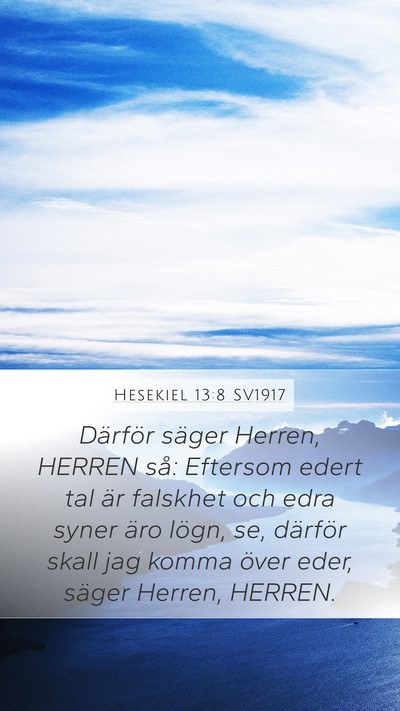 Hesekiel 13:8 SV1917 Bible Verse Image