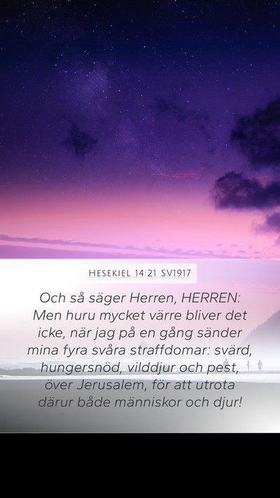 Hesekiel 14:21 SV1917 Bible Verse Image